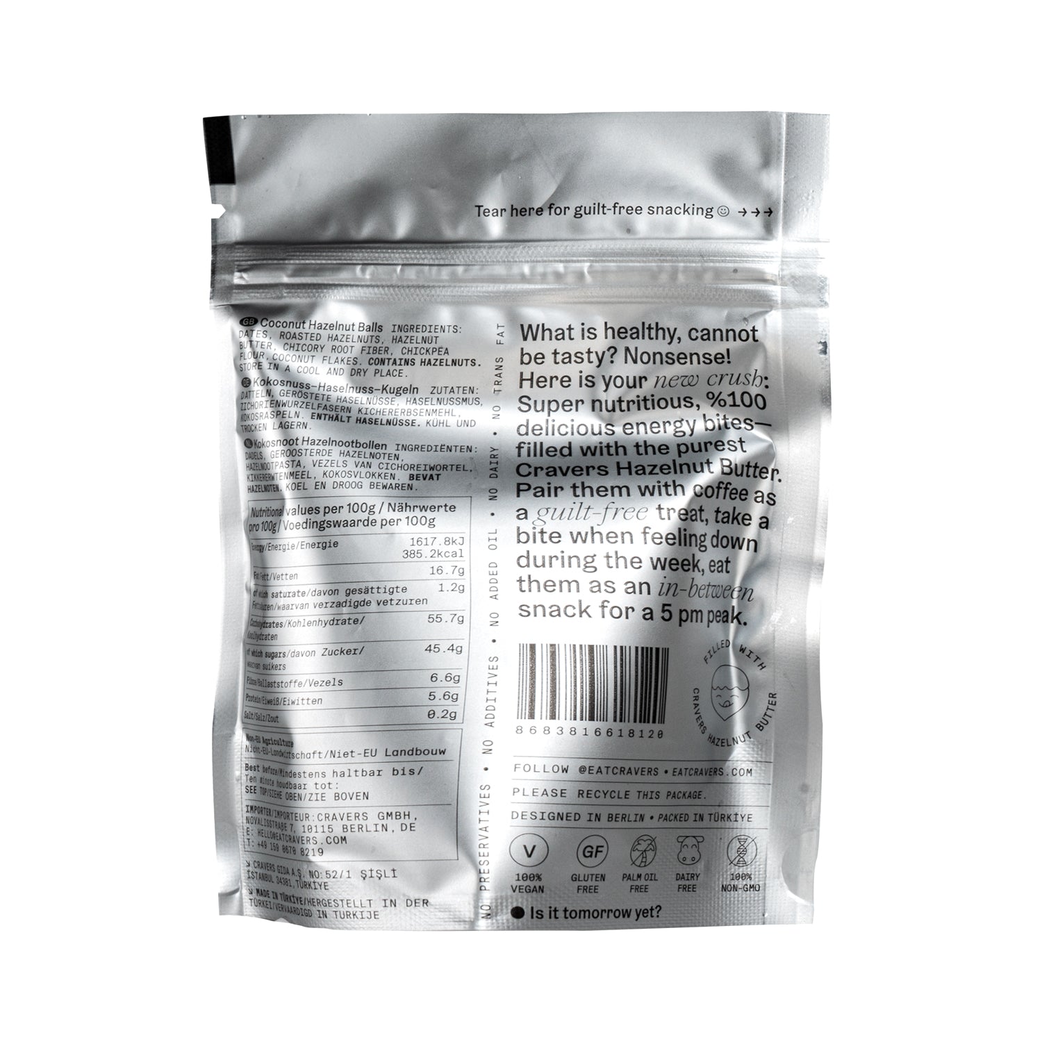 cravers coconut hazelnut balls back